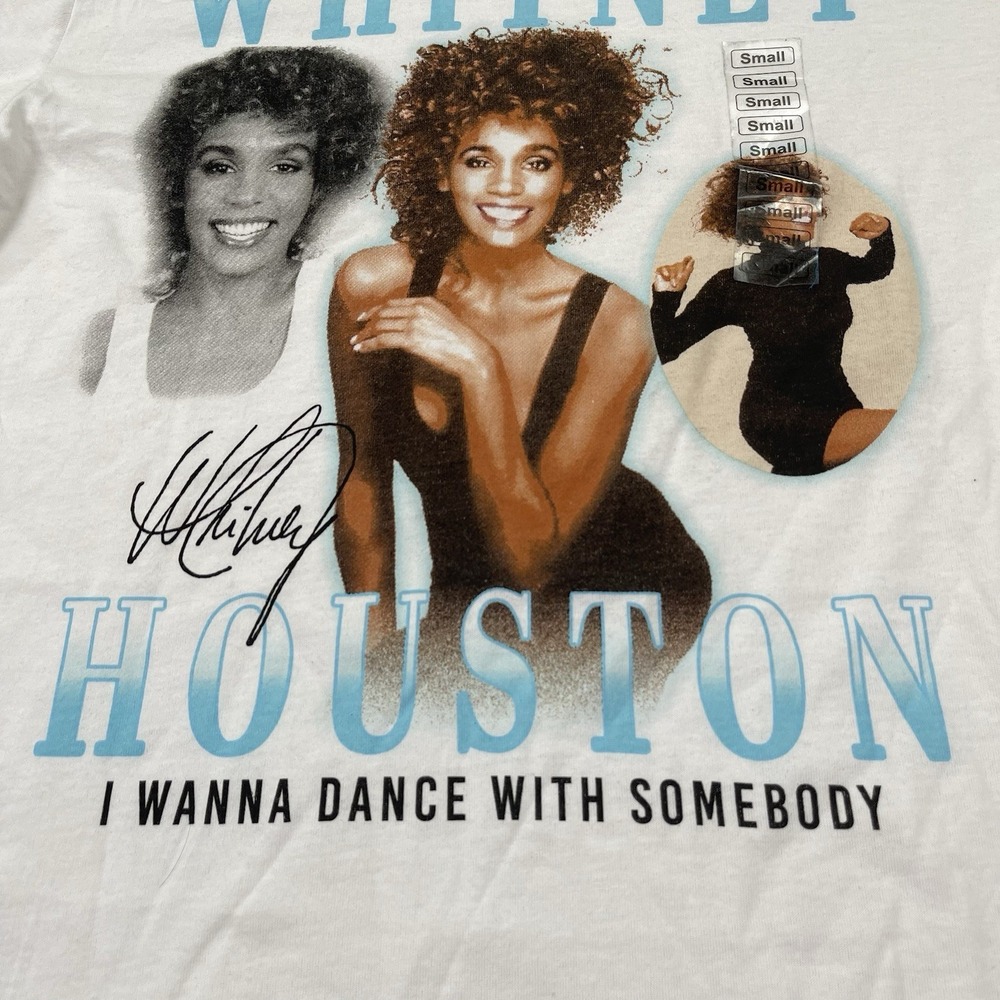 Vintage Style WHITNEY HOUSTON I Wanna Dance T-Shirt Mens Small NEW "READ " - Picture 5 of 15